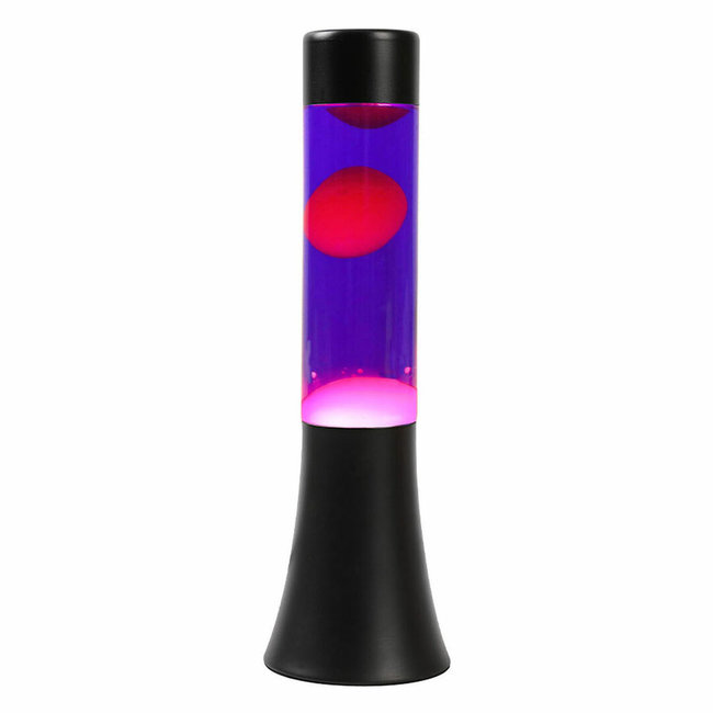 i-total - Mini Lava Lamp - paars met roze lava - zwarte voet