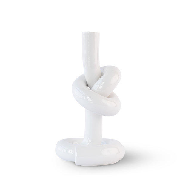 Werkwaardig - Geknoteter Kerzenhalter Knotted - weiß
