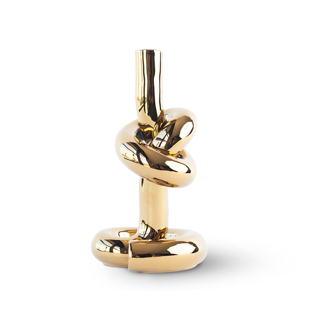 Werkwaardig - Geknoteter Kerzenhalter Knotted - gold