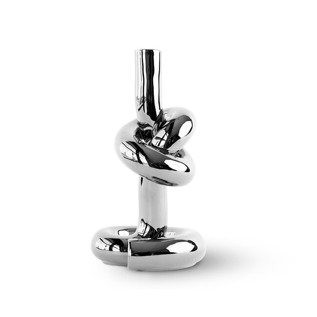 Werkwaardig - Geknoteter Kerzenhalter Knotted - silber