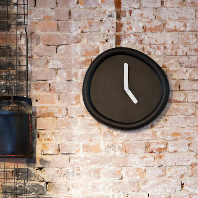Werkwaardig - Horloge Murale Round Clock - noir