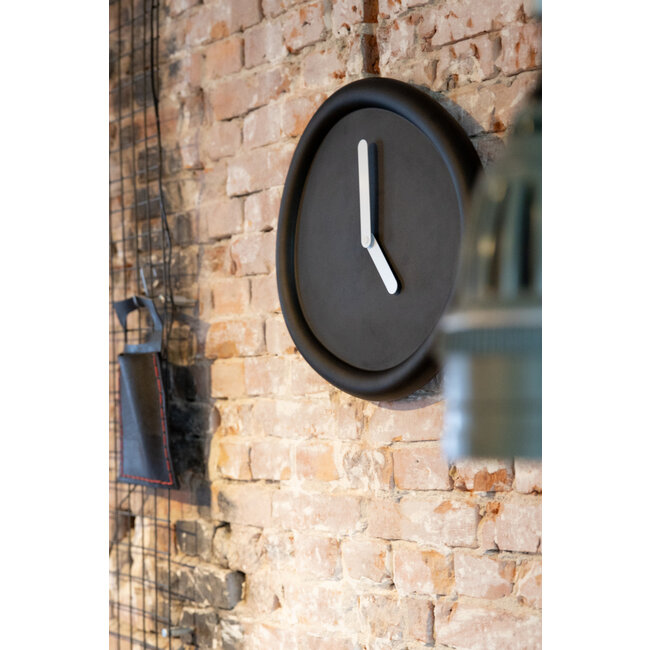 Werkwaardig - Wandklok Round Clock - zwart