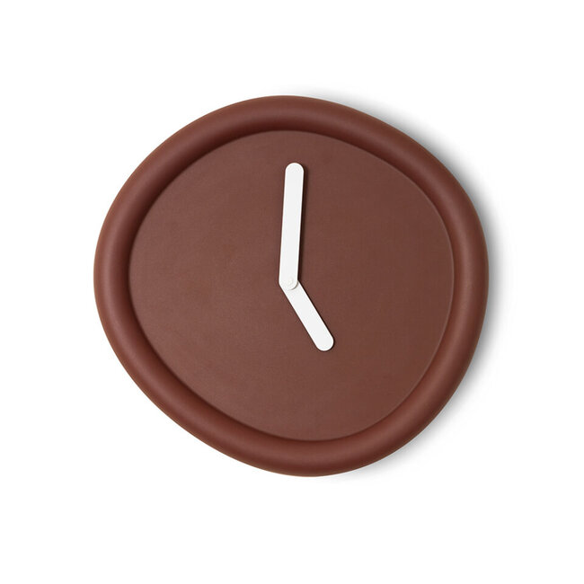 Werkwaardig - Horloge Murale Round Clock - rouge foncé