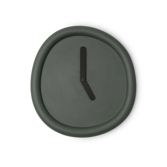 Werkwaardig Wandklok Round Clock - donkergroen