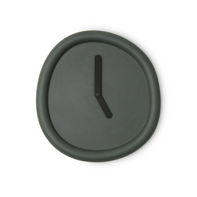 Werkwaardig Wall Clock Round Clock - deep green