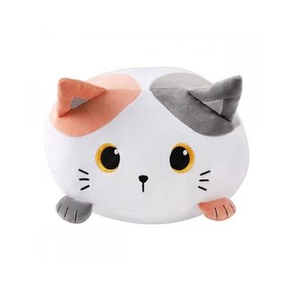 i-total Fluffy Cushion White Orange Cat
