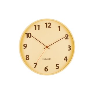 Karlsson Horloge Murale Summertime - jaune doux