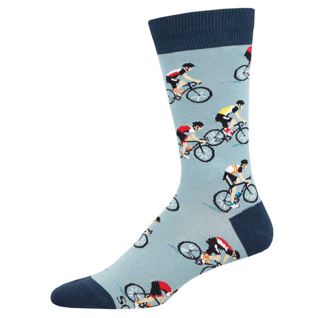 SockSmith - Chaussettes Cycling Crew Bleu - taille 40-46 (hommes)