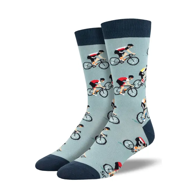 SockSmith - Chaussettes Cycling Crew Bleu - taille 40-46 (hommes)