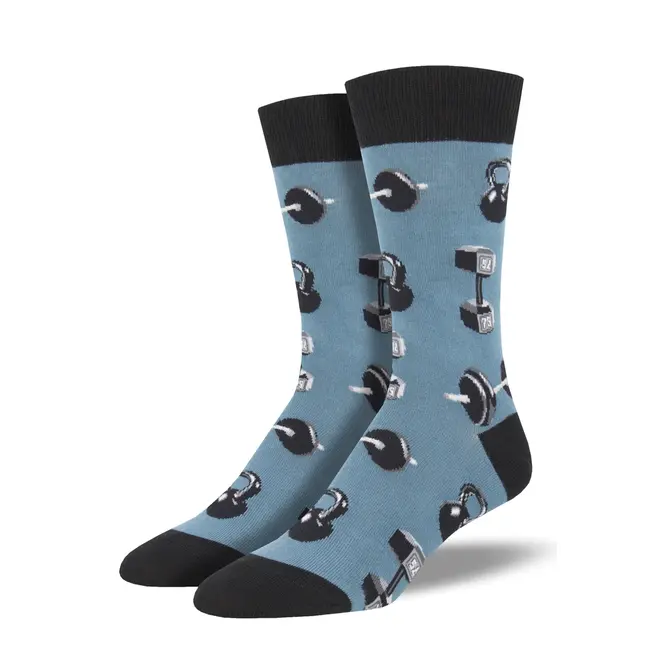 SockSmith - Chaussettes Do You Even Lift, Bro? - fitness - bleu- taille 40-46 (hommes)