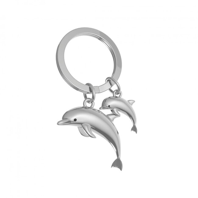 Metalmorphose - Schlüsselanhänger Delphin Familie
