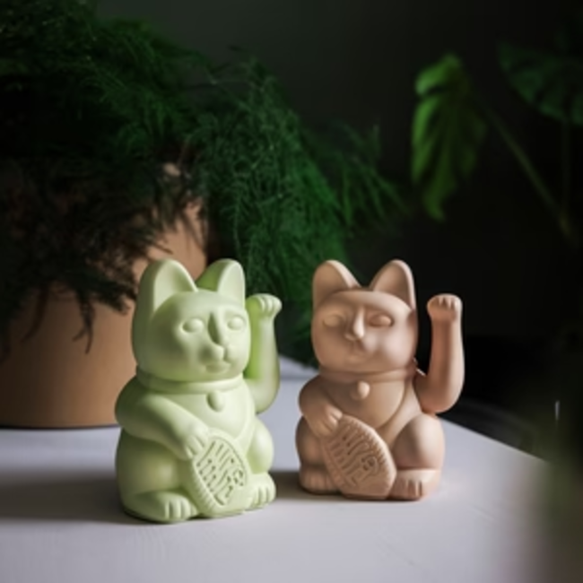 Donkey - Winkende Glückskatze Maneki-Neko Mini - hellgrün