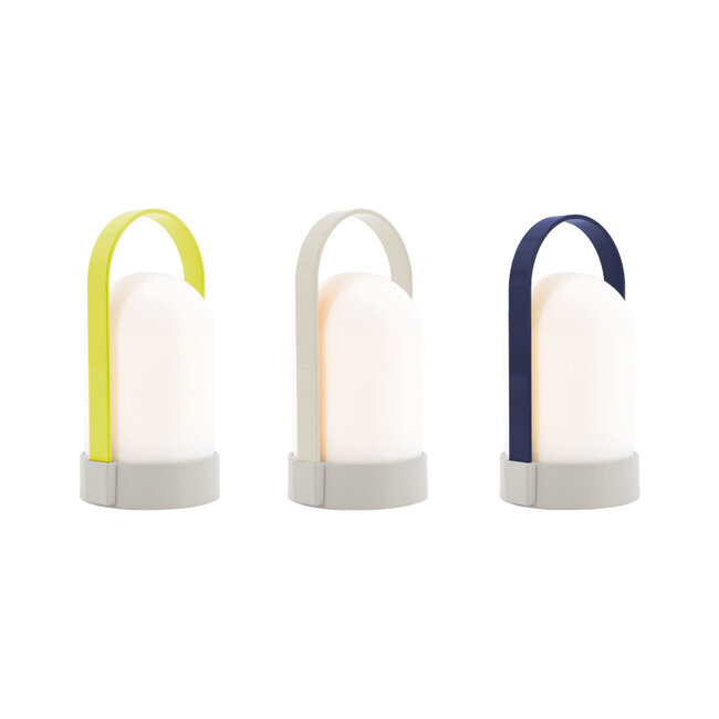 Remember - Lampe Petit URI - ensemble de 3 - rechargeable - bleu-gris-jaunevert