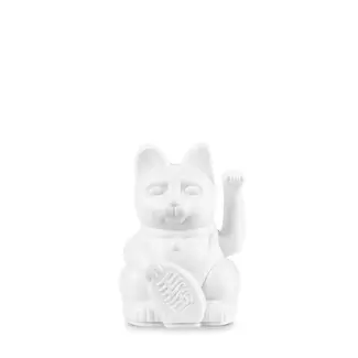 Donkey Waving Lucky Cat Mini - white