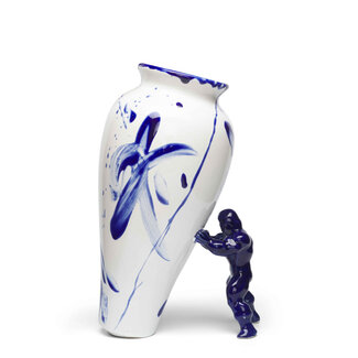 Jasmin Djerzic Vase Mon Super-Héros - large bleu delft