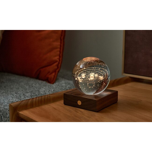 Gingko – Amber Crystal Ball Night Light – Solar System