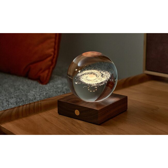 Gingko - Amber Crystal Ball Night Light - Galaxy