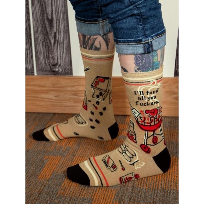 Blue Q - Chaussettes I'll Feed All You Fuckers - taille 40-46 (hommes)