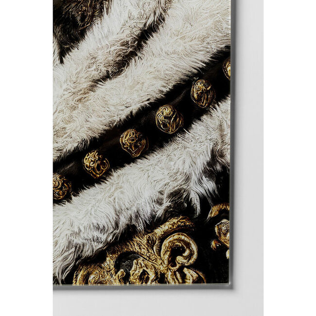 Karé Design - Fotoglas Koning Mopshond - King Pug - Wanddecoratie Poster - 40x60