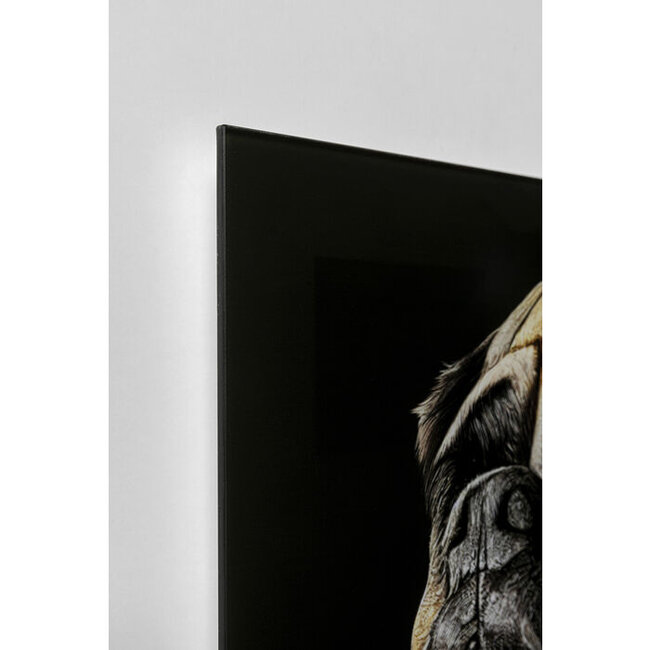Karé Design - Picture Glass King Pug - Wall Decoration Poster -  40x60