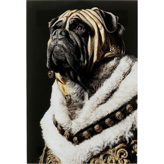 Karé Design - Picture Glass King Pug - Wall Decoration Poster -  40x60