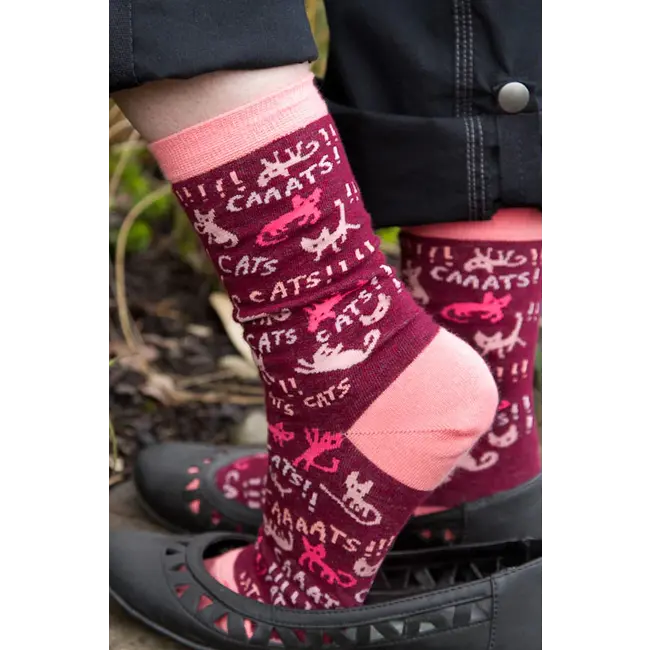 Blue Q - Sokken / Kousen Cats - Poes - maat 36-41 (vrouwen)