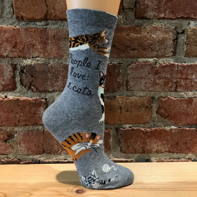 Blue Q - Socks People I Love: Cats  - size 36-41 (women)