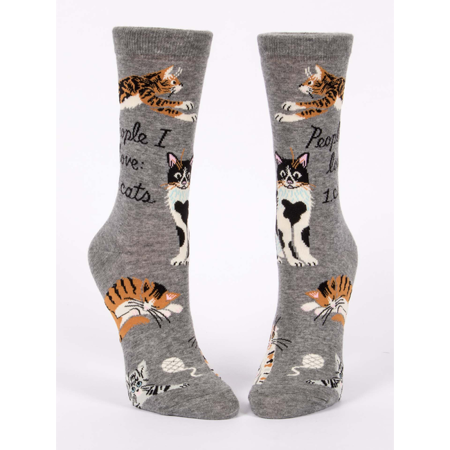 Blue Q - Chaussettes People I Love: Cats - taille 36-41 (femmes)