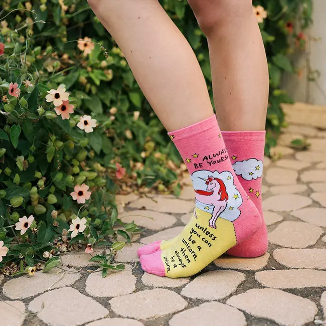 Blue Q - Sokken / Kousen Always Be Yourself - maat 36-41 (vrouwen)