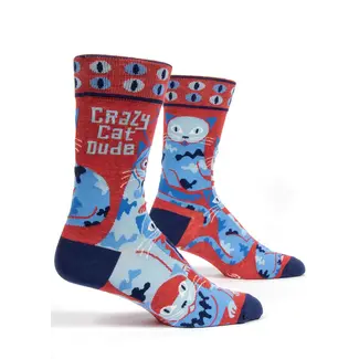 Blue Q Chaussettes Crazy Cat Dude (H)