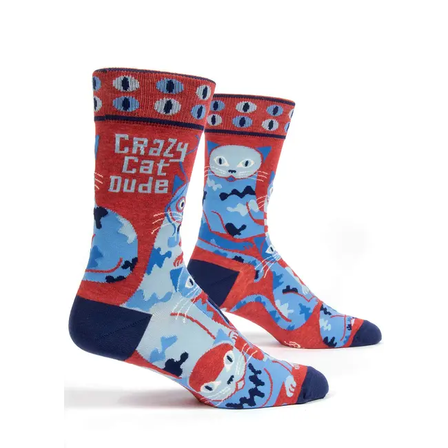 Blue Q Chaussettes Crazy Cat Dude (H)