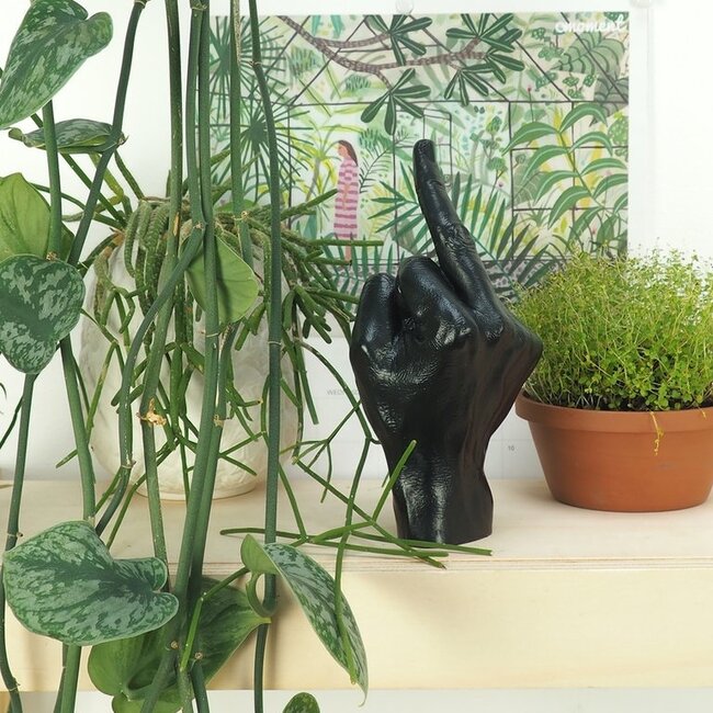 Bitten - Skulptur Der Finger - schwarz