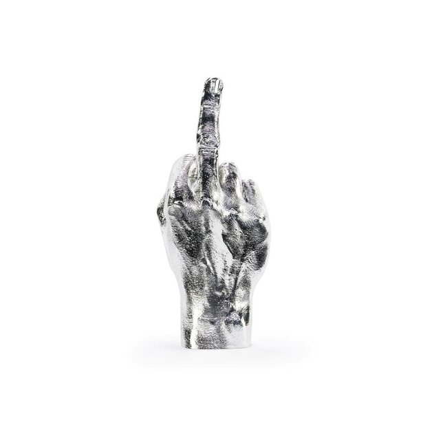 Bitten Sculpture The Finger - silver