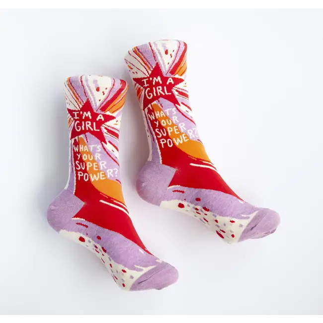 Blue Q - Socks I'm A Girl What's Your Super Power - size 36-41 (women)