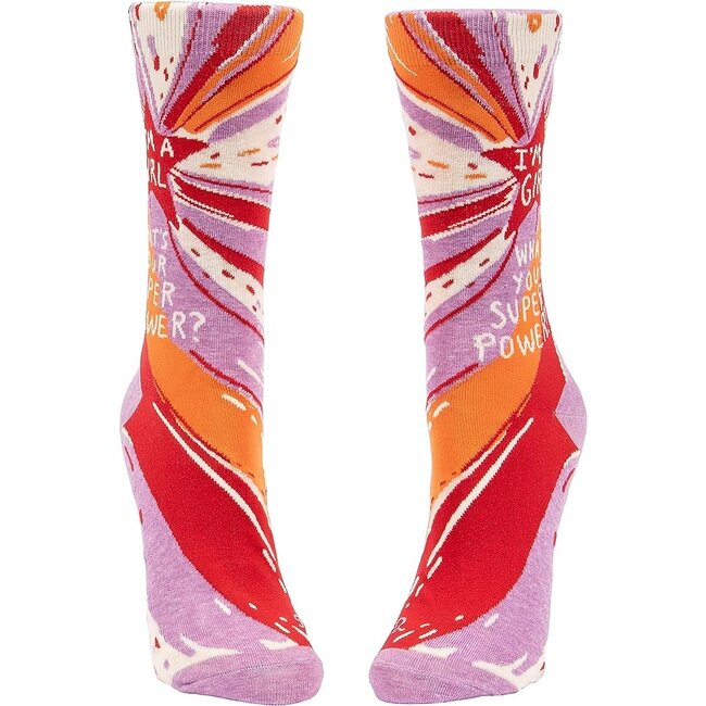 Blue Q - Socks I'm A Girl What's Your Super Power - size 36-41 (women)