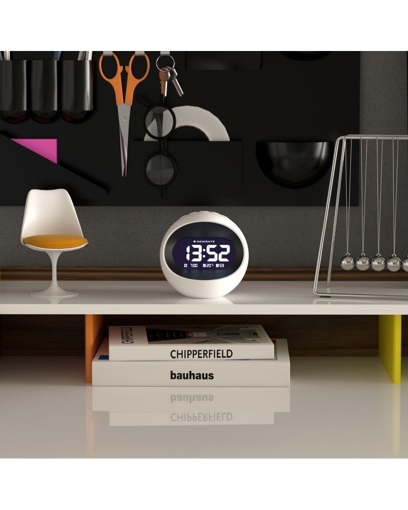 Alarm Clock Center Of The Earth white Newgate Axeswar Design