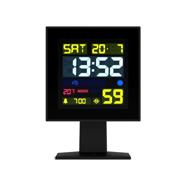 Newgate - Retro Alarm Clock Monolith - black