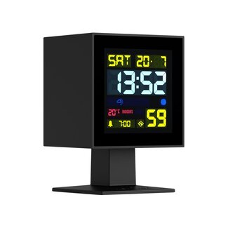 Newgate Retro Alarm Clock Monolith - black