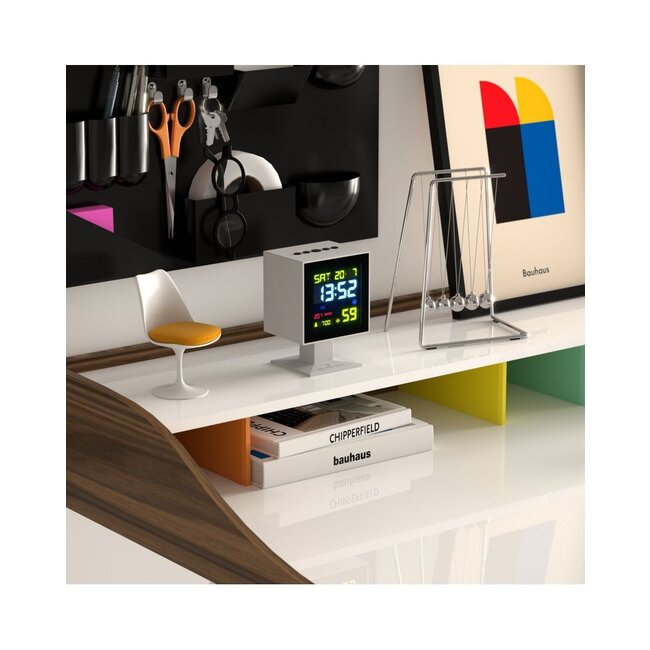 Newgate - Retro Alarm Clock Monolith - white