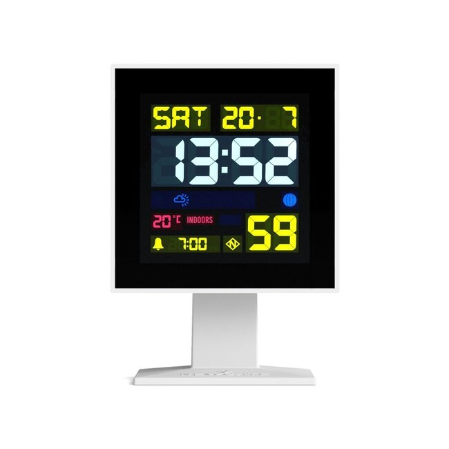 Newgate - Retro Alarm Clock Monolith - white