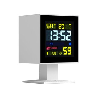 Newgate Retro Wekker Monolith - wit