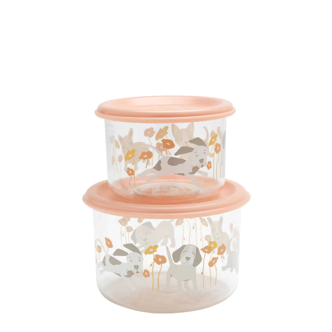 Snack Boxes Puppies & Poppies - small - set of 2