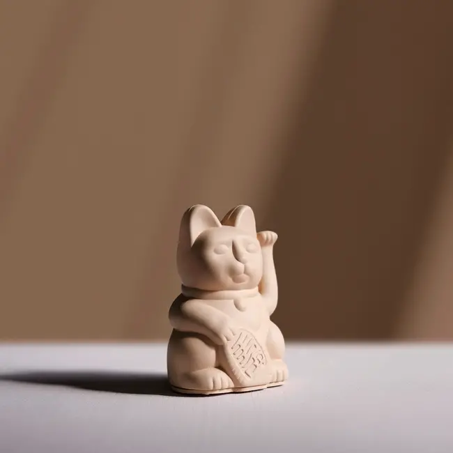 Donkey - Winkende Glückskatze Mini Maneki-Neko - ocker