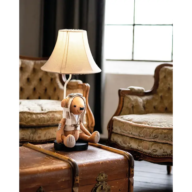 Happy Lamps - Charles, l'ours aventurier - lampe d'ambiance faite à la main
