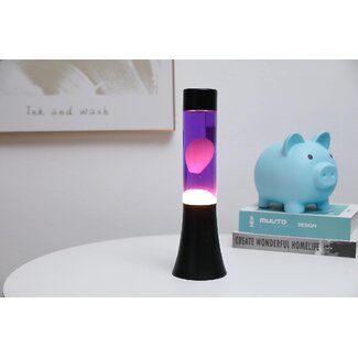 i-total Mini Lava Lamp - purple with white lava - black base