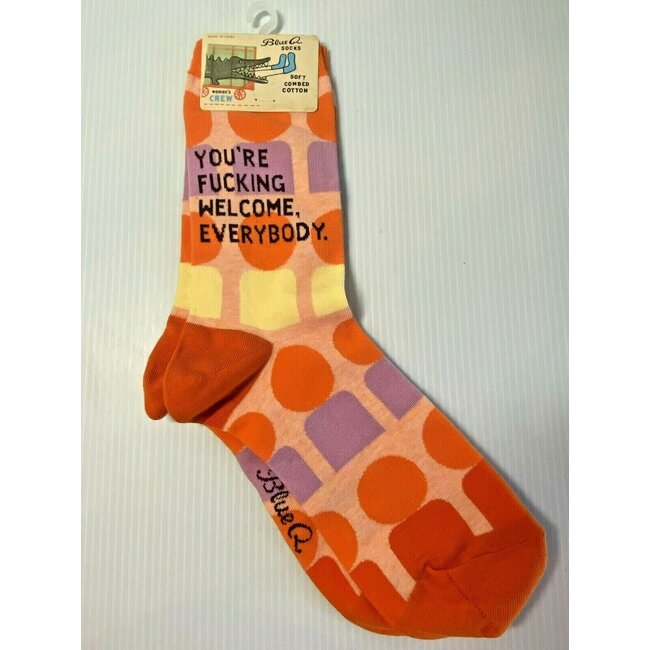 Blue Q - Socks You're Fucking Welcome, Everybody - size 36-41 (women)