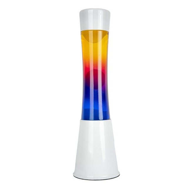 Fisura - Lava Lamp - driekleurig kleurverloop rainbow / regenboog - witte voet