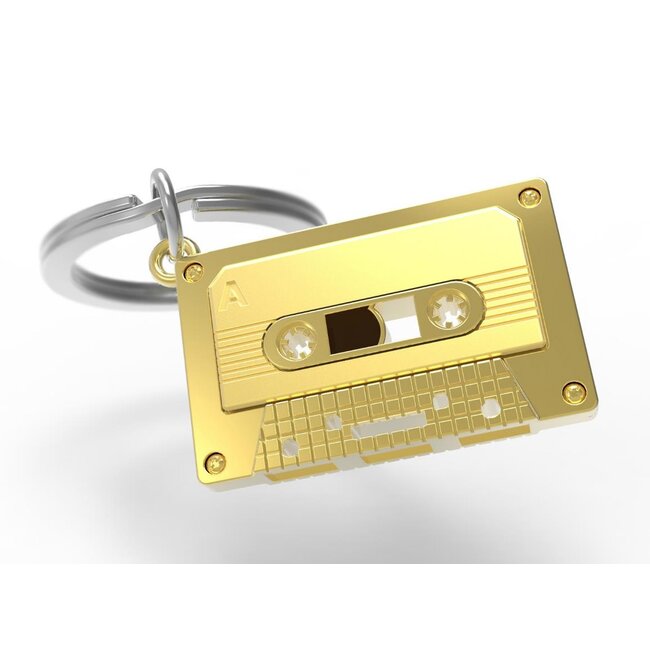 Metalmorphose - Schlüsselanhänger Audiokassette - gold