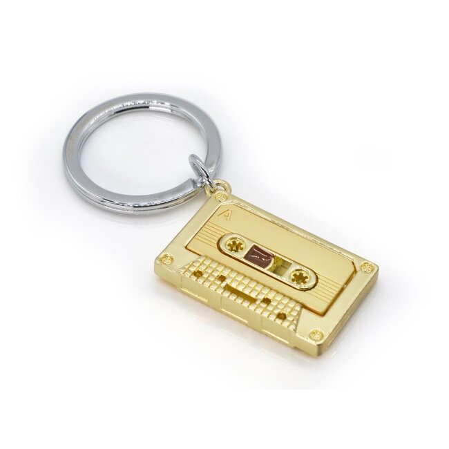 Metalmorphose Keyring - Key Fob - Audio Cassette - golden