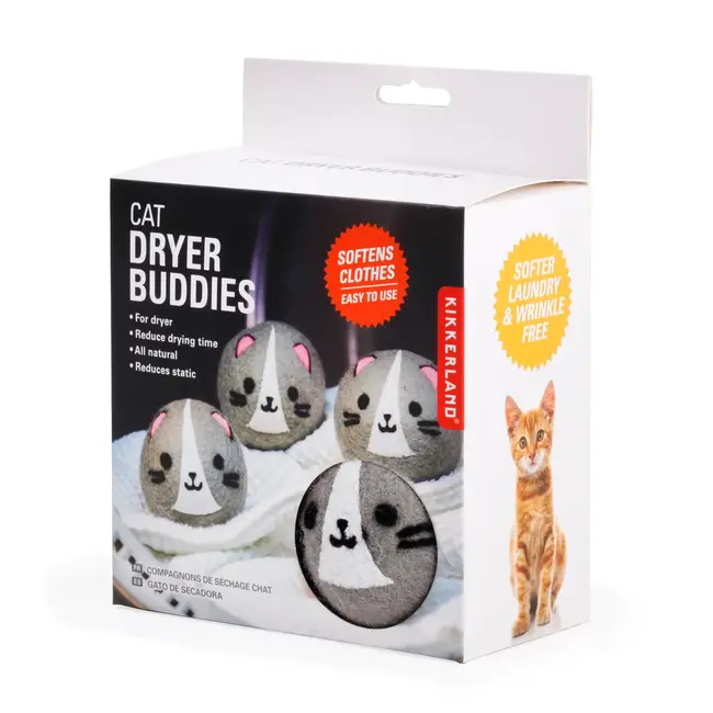 Kikkerland - Droogkast Ballen Kat - Cat Dryer Buddies - set van 4
